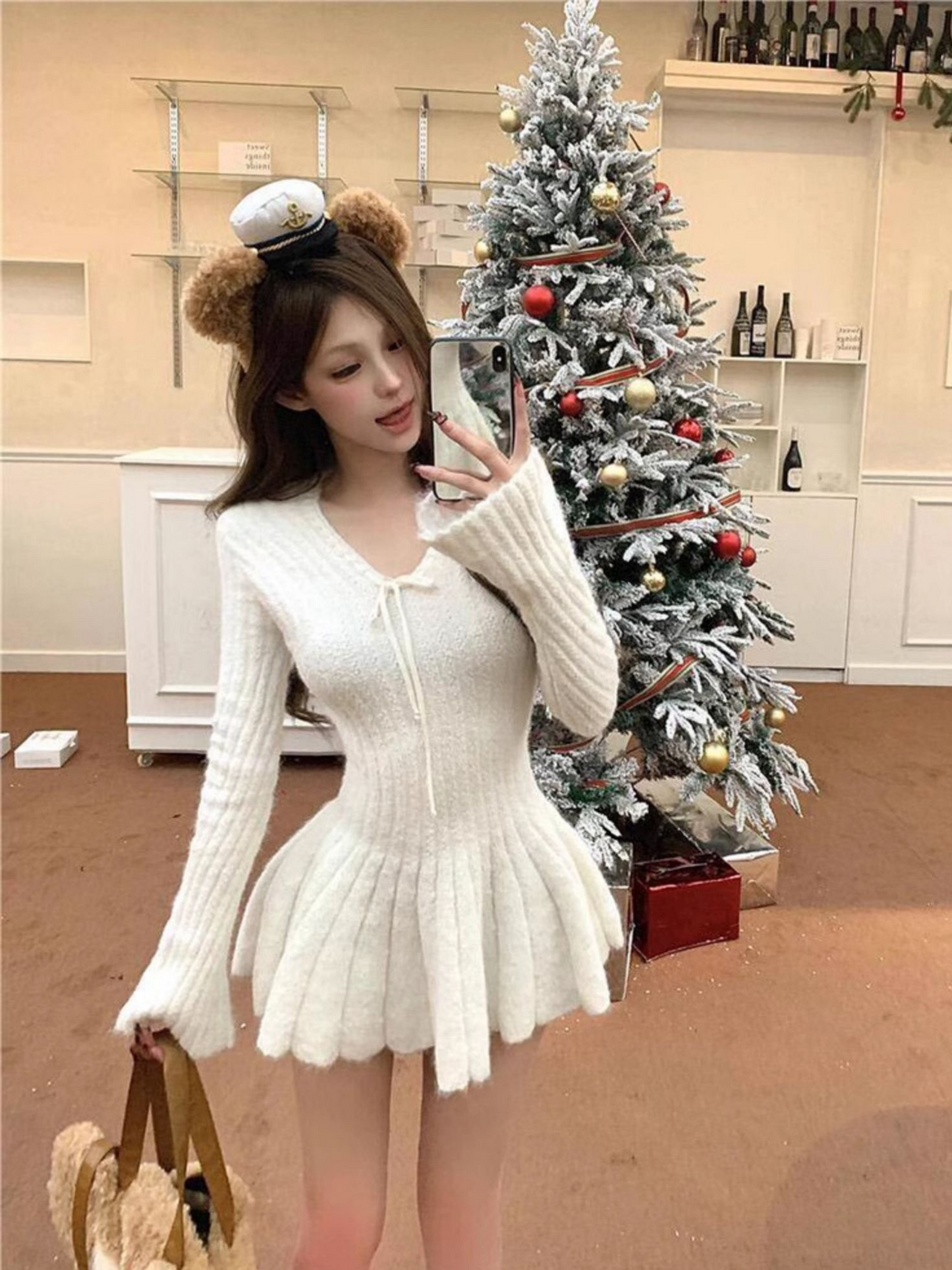 VÁY LEN TRẮNG TAY XOÈ