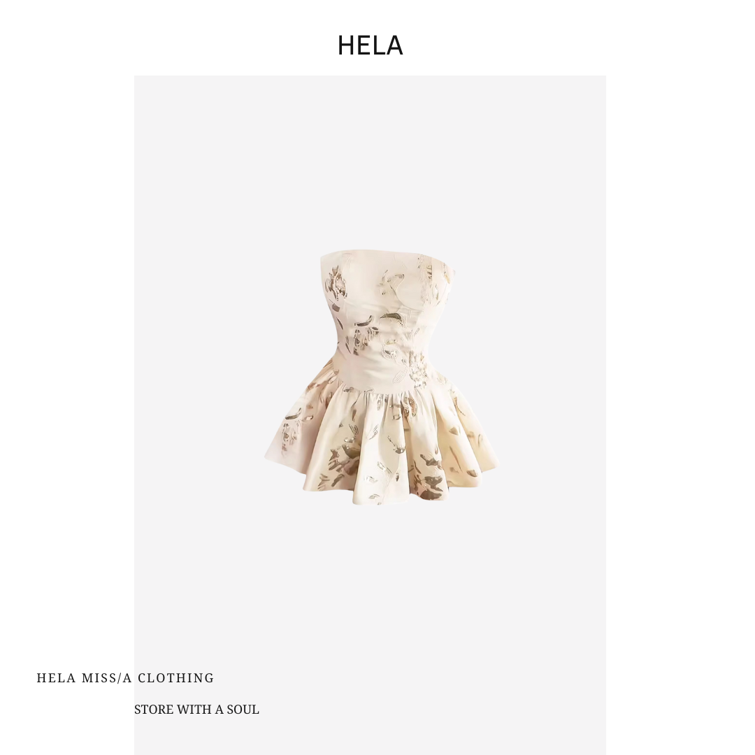 VÁY CÚP NGỰC HOẠ TIẾT ÁNH VÀNG