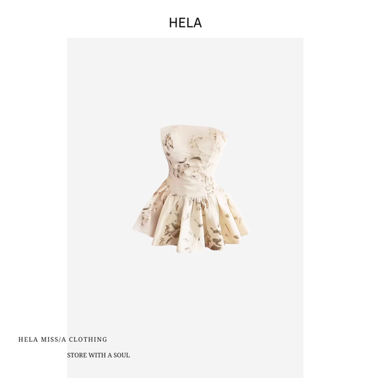 VÁY CÚP NGỰC HOẠ TIẾT ÁNH VÀNG